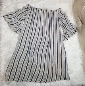 Romeo and Juliet Couture Striped Peasant Dress Med